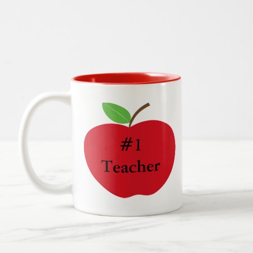 1 Teacher Apple Mug