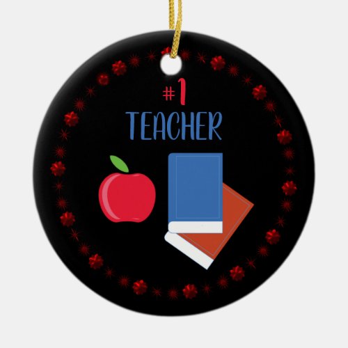 1 Teacher Ceramic Ornament