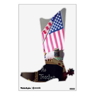 #1 Teacher Cowboy Boot Wall Decal