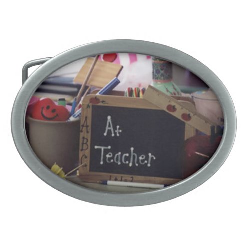 1 Teacher Oval Belt Buckle