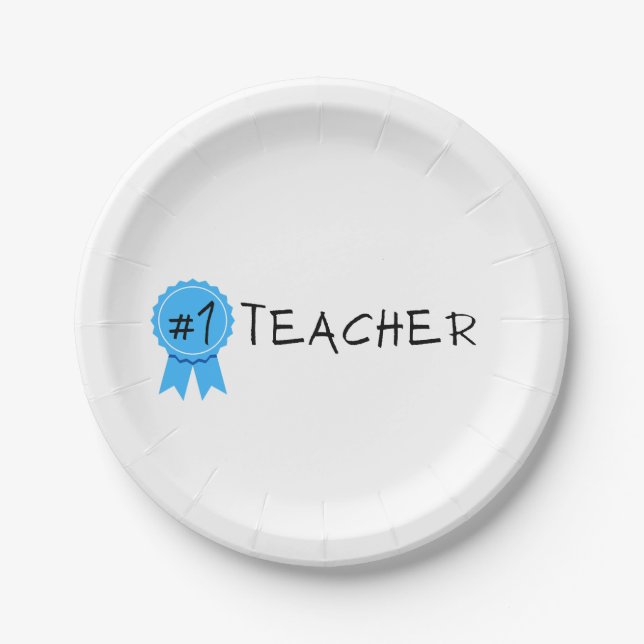 #1 Teacher Paper Plates (Front)