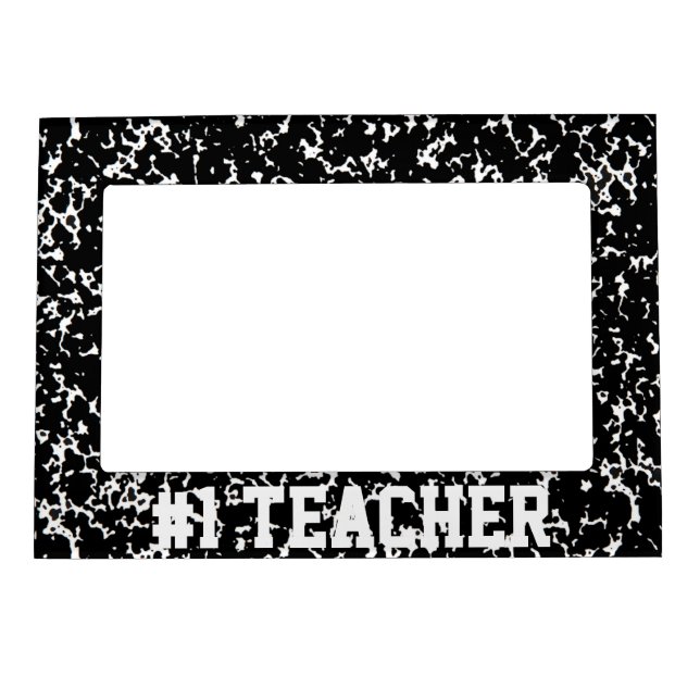 #1 Teacher School Theme Magnetic Photo Frame (Front)