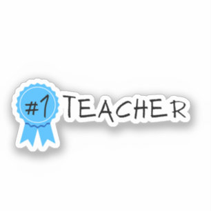 #1 Teacher Sticker