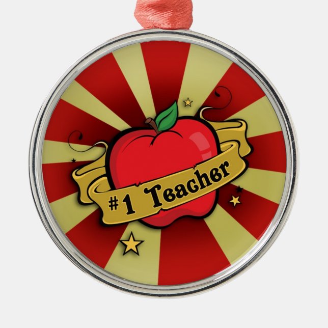 #1 Teacher Tattoo Inspired Urban Design Ornament (Front)