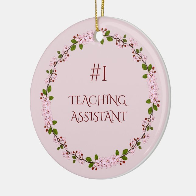 #1 Teaching Assistant Ceramic Ornament (Left)