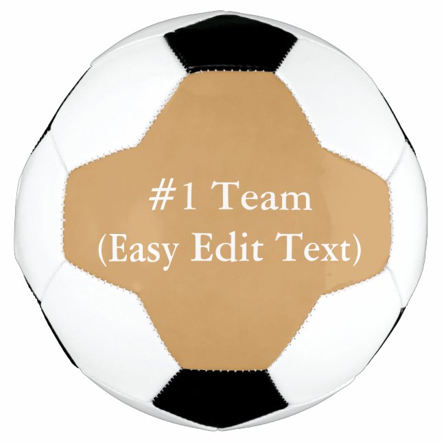 #1 Team (Easy Edit Text) Soccer Ball (Front)