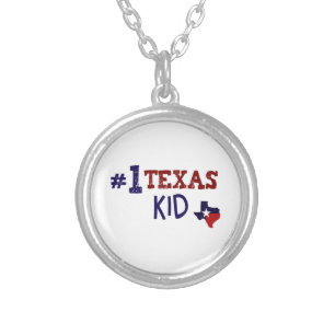 # 1 Texas Kid (State) Silver Plated Necklace