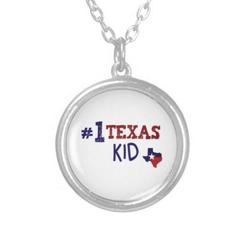 # 1 Texas Kid  (State) Silver Plated Necklace