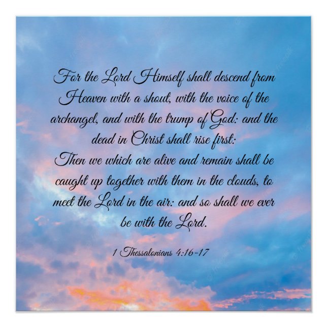 1 Thes. 4:16-17  Poster (Front)