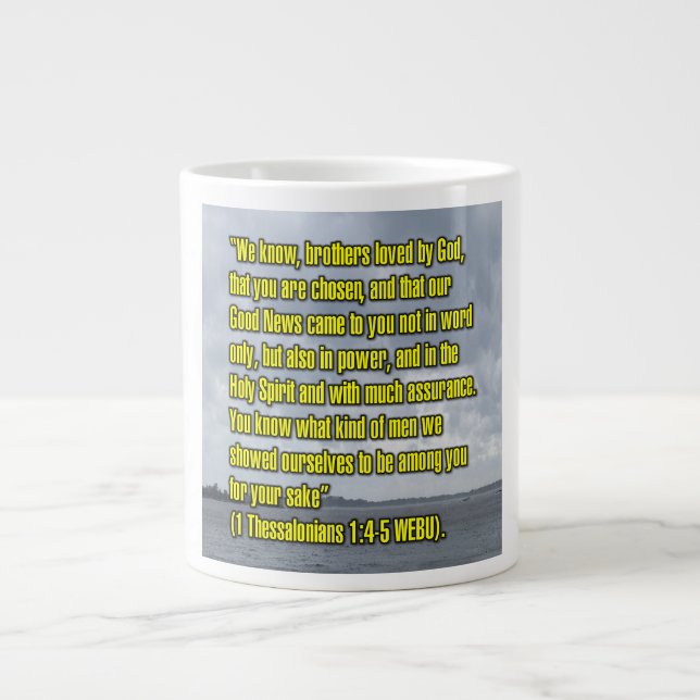 1 Thessalonians 1:4-5 WEBU Mug (Front)