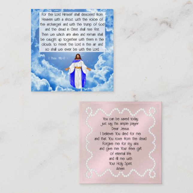 1 Thessalonians 4:16-17 Card (Front/Back)
