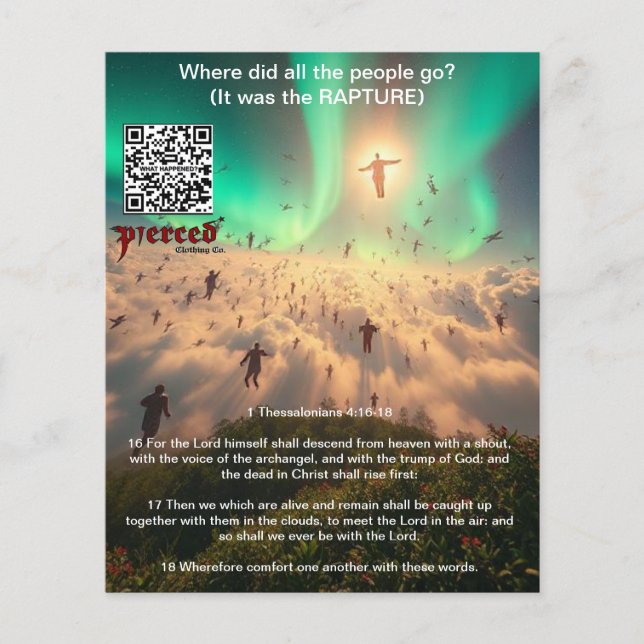 1 Thessalonians 4:16-18 Rapture Flyer (Front)