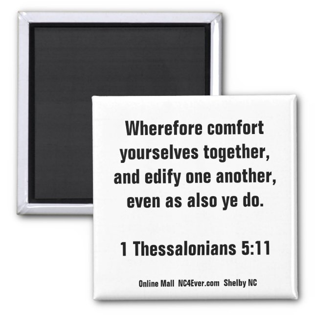 1 Thessalonians 5:11 Bible Verse magnet (Front)