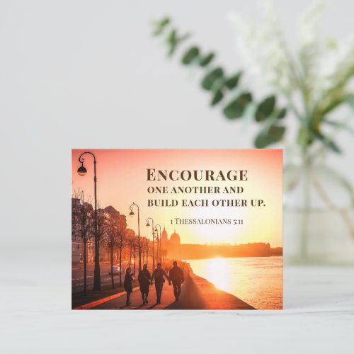 1 Thessalonians 511 Encourage One Another Bible  Postcard