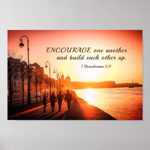 1 Thessalonians 511 Encourage One Another Bible  Poster