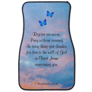 1 Thessalonians 5:16-18 Car Floor Mat