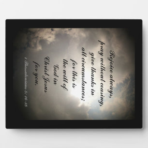 1 Thessalonians 5: 16-18 Plaque