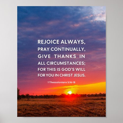 1 Thessalonians 516_18 Rejoice Always Poster