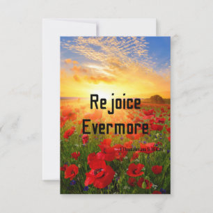 1 Thessalonians 5:16 Bible Scripture Flat Greeting Card