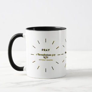 1 Thessalonians 5:17 Bible Verse Two-Tone Mug