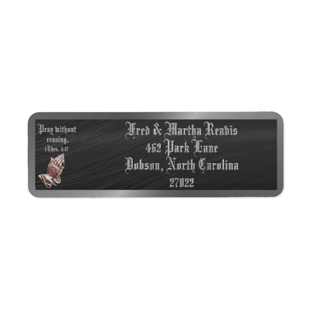 1 Thessalonians 5:17 Label (Front)