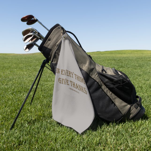 1 Thessalonians 5:18 Golf Towel (Green)