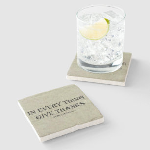 1 Thessalonians 5:18 Stone Coaster