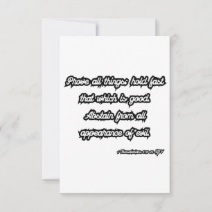 1 Thessalonians 5:21-22 KJV Bible Greeting Card