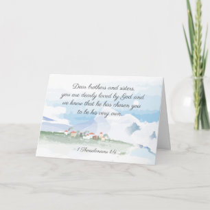 1 Thessaloniki 1:4 He has Chosen You Bible Card