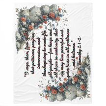 1 Timothy 2:1-2 Fleece Blanket