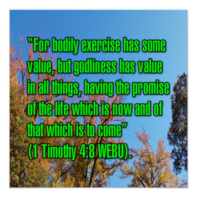 1 Timothy 4:8 WEBU Poster (Front)