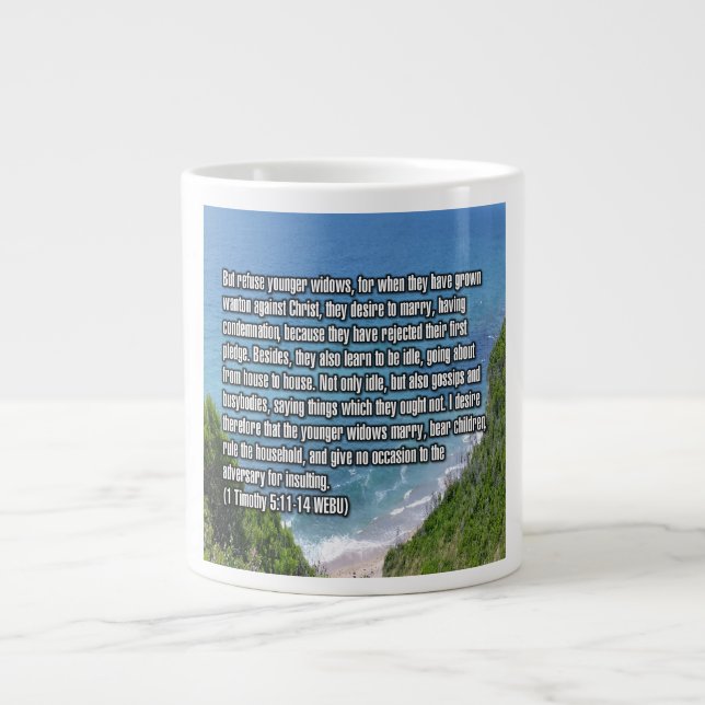 1 Timothy 5:11-14 WEBU Mug (Front)