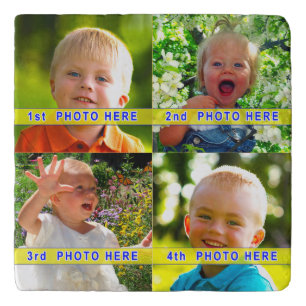 1 to 4 PHOTO TRIVET. Picture Gifts for Grandma, Trivet