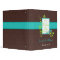 1" Turquoise Green Brown Crackle Wedding Binder