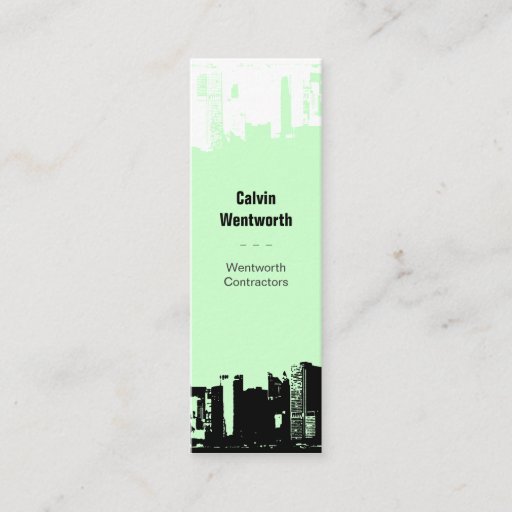 Customizable 1 Up 1 Down Downtown Business Card Template