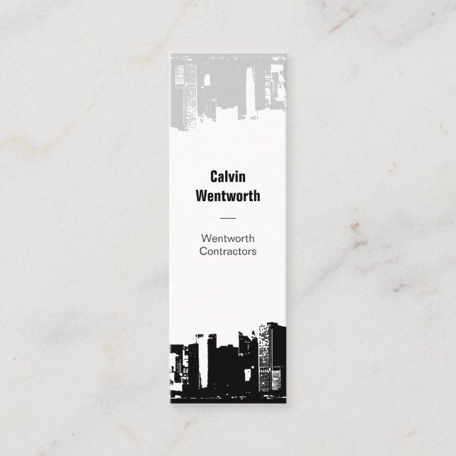 1 Up 1 Down Downtown Mini Business Card (Front)