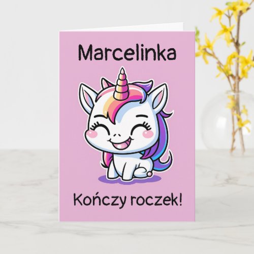 1 Urodziny _ Polish 1st birthday card for her