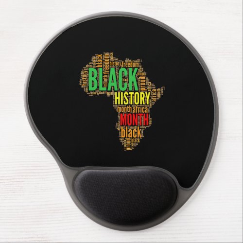 1 Vintage African Map Fist Giftvintage Black Ameri Gel Mouse Pad