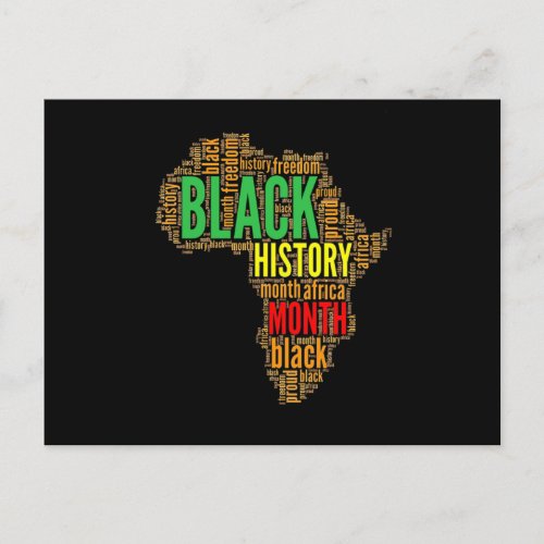 1 Vintage African Map Fist Giftvintage Black Ameri Invitation Postcard