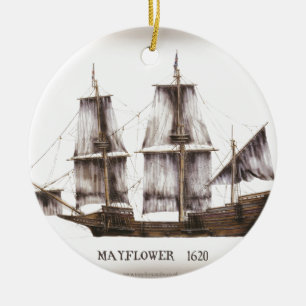 1 vintage mayflower ceramic ornament