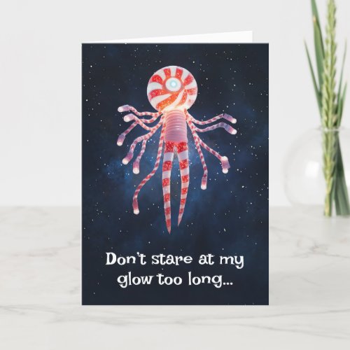 *~* 1 Whimsical Glow Funny Magical Christmas AP97 Thank You Card
