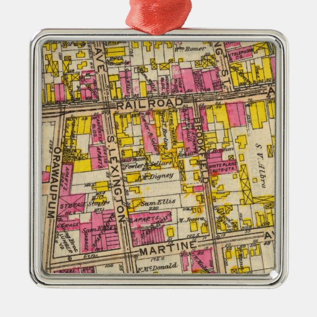 1 White Plains Metal Ornament (Front)