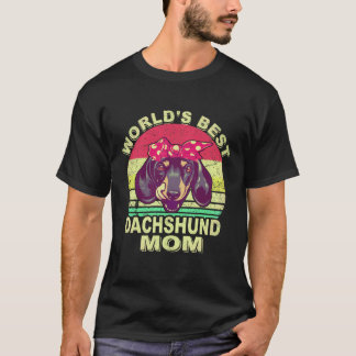 1 World's Best Dachshund Dad Vintage T-Shirt