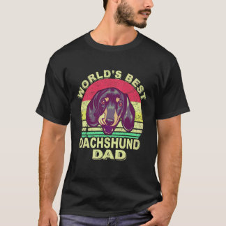 1 World's Dachshund Dad Vintage T-Shirt