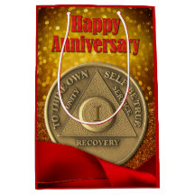 1 Year AA Coin Glitter Happy Anniversary