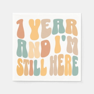 1 Year and I'm Still Here 1st Work Anniversary Napkins