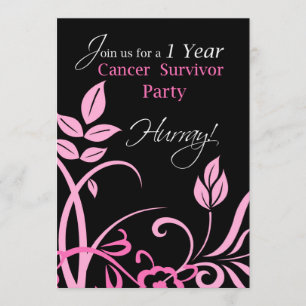 1 Year Cancer Survivor Party Invitation