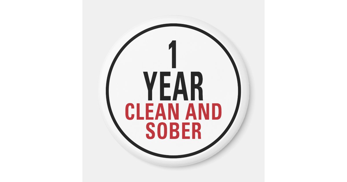 1 Year Clean and Sober Zazzle