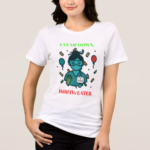 1 Year Down, 1000 IVs Later – Nurse Shiftiversary Tri-Blend Shirt