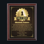 1 year employee anniversary Appreciation Message Award Plaque<br><div class="desc">Celebrate your employee's anniversary with a Custom Appreciation Message Award Plaque, recognizing their dedication and contributions. Craft a heartfelt message that reflects their journey, values, and impact within the company. This thoughtful gift honors their hard work and reinforces the strong bond between the employee and the organization, making them feel...</div>